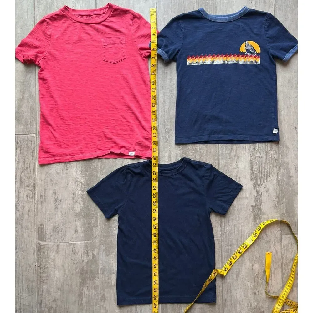 GAP KIDS Short Sleeve Set Lot of 3 Casual Everyday Shirt Top Graphic Tee S 6-7